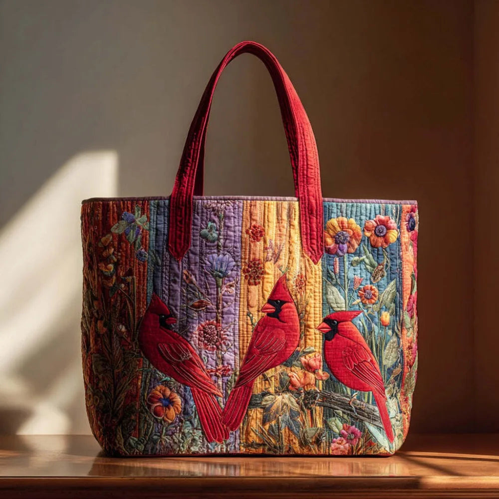 New Cat Pattern Quilted Tote Bag for Women Floral Print Large Capacity Shoulder Tote Bag Soft 3D Shoulder Bag Shopping Bag