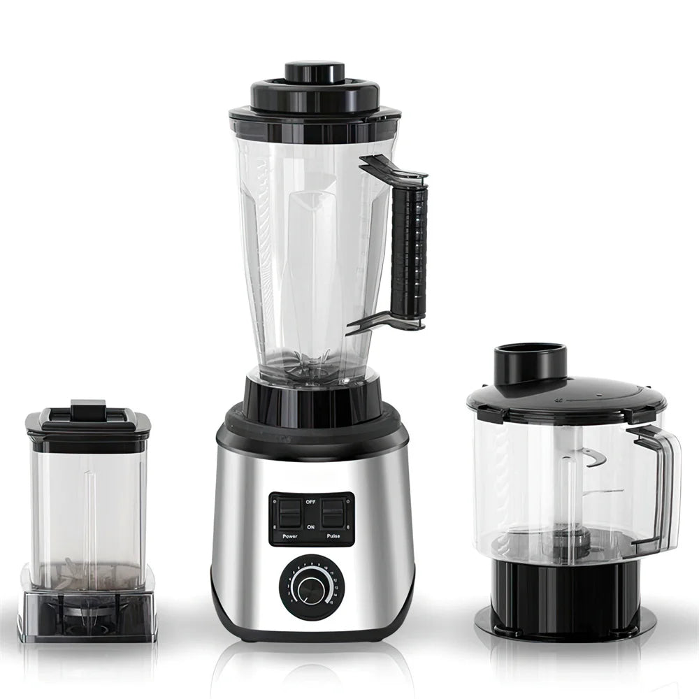 YsinoBear 3-in-1 Electric Blender Professional High Power Food Processor Ice Smoothies Juicer, for Juice, Smoothie, Milkshake