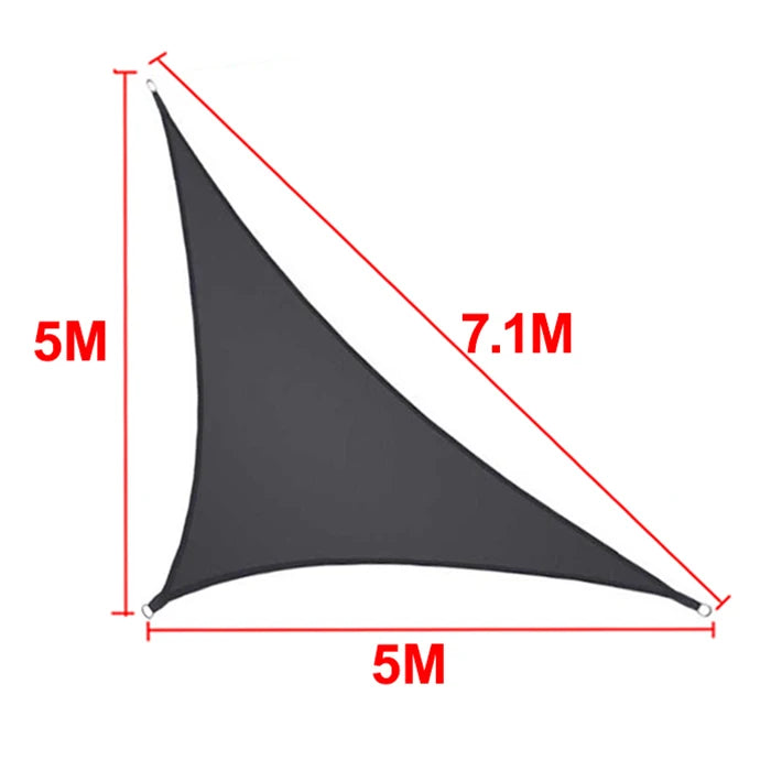 Black All size Waterproof Sun Shade Sail Square Rectangle Garden Terrace Canopy Pool Shade Triangle Camp Hiking Yard Awning