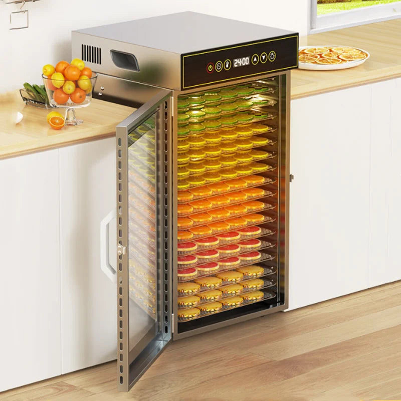 Premium 18-Tier Stainless Steel Food Dehydrator Commercial & Home Use, Adjustable Energy-Efficient Drying for Fruits/Meat/Herbs