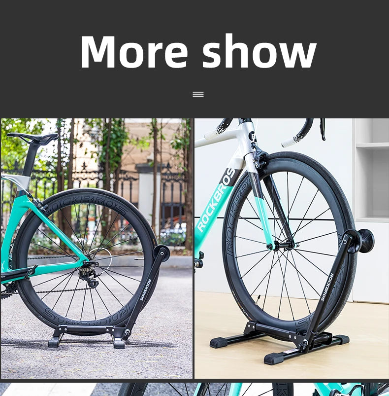 ROCKBROS Bike Parking Stand Indoor Floor Stable Support Bicycle Parking Stand Road MTB Bike Support Holder Rack Bike Accessories