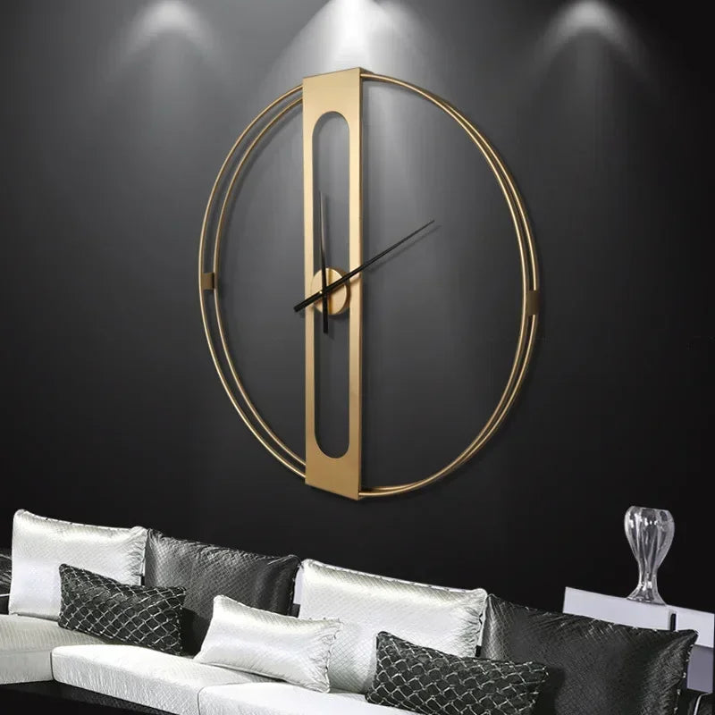 Nordic Light luxury creative decoration clock simple and fashionable living room clock Iron mute wall clock modern design decor