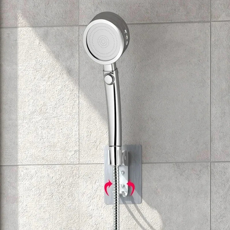 Support with Suction Cups Bathrooms and Self-adhesive Shower Head Rod Bar Handle Holders Bracket Adjustable Support Accessories