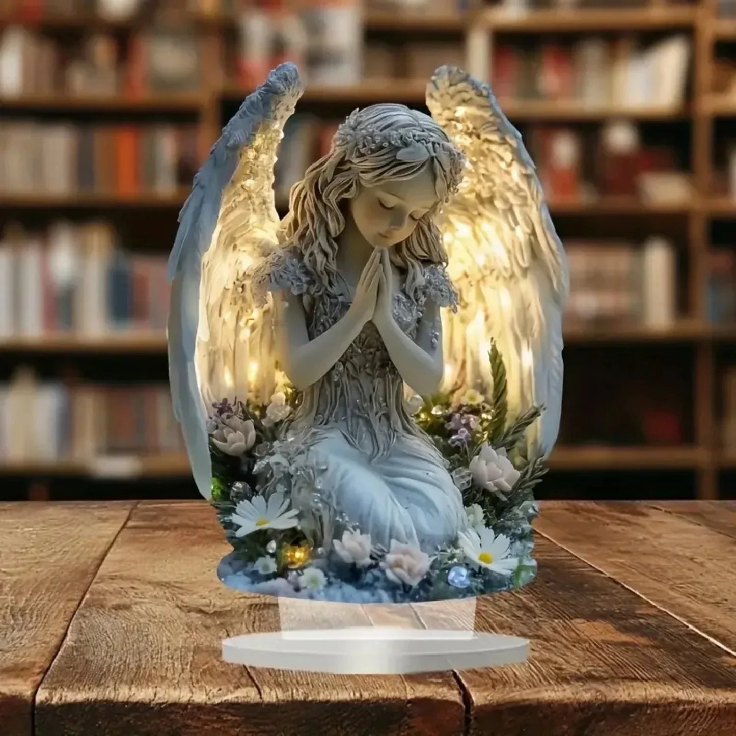 Elegant Wings Fairy Angel Prayer 2D Flat Acrylic Table Decoration ,Home,Office,Cafe,room,Studio,Desktop Ornament