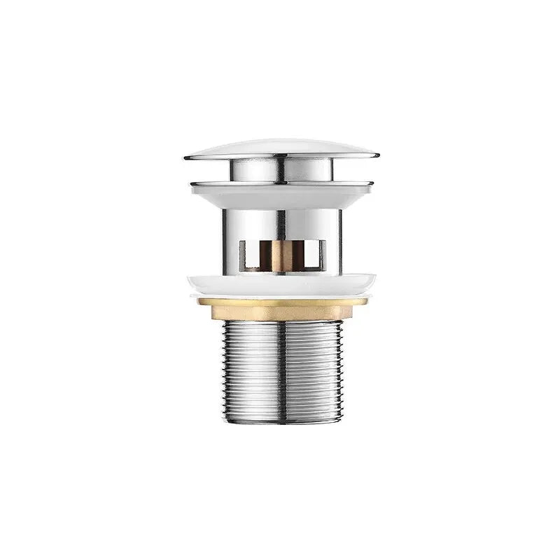 Basin Sink Drain Waste Pop Up Drain Stopper Push Button Bathroom Faucet Accessories