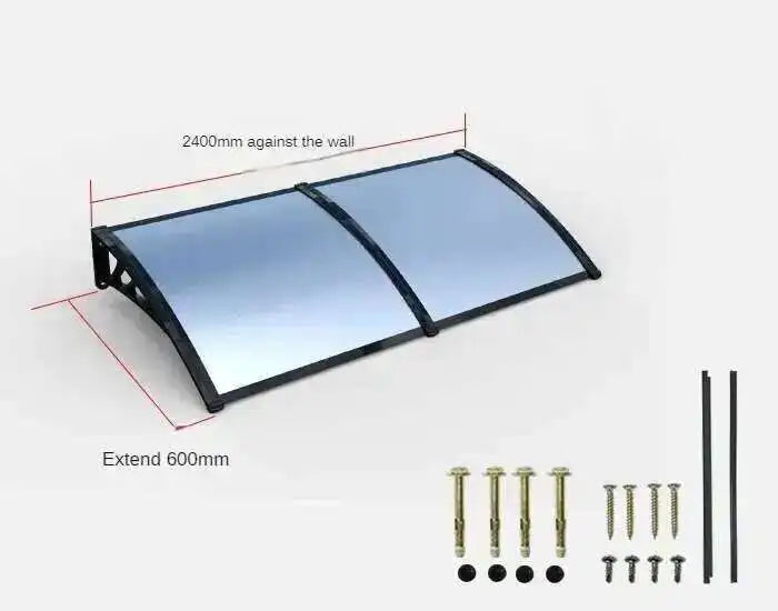 Fashionable Aluminum-plastic Panel Awnings for Outdoor Rainproof UV-proof Silent Awning Modern Simple Awnings for Door Head