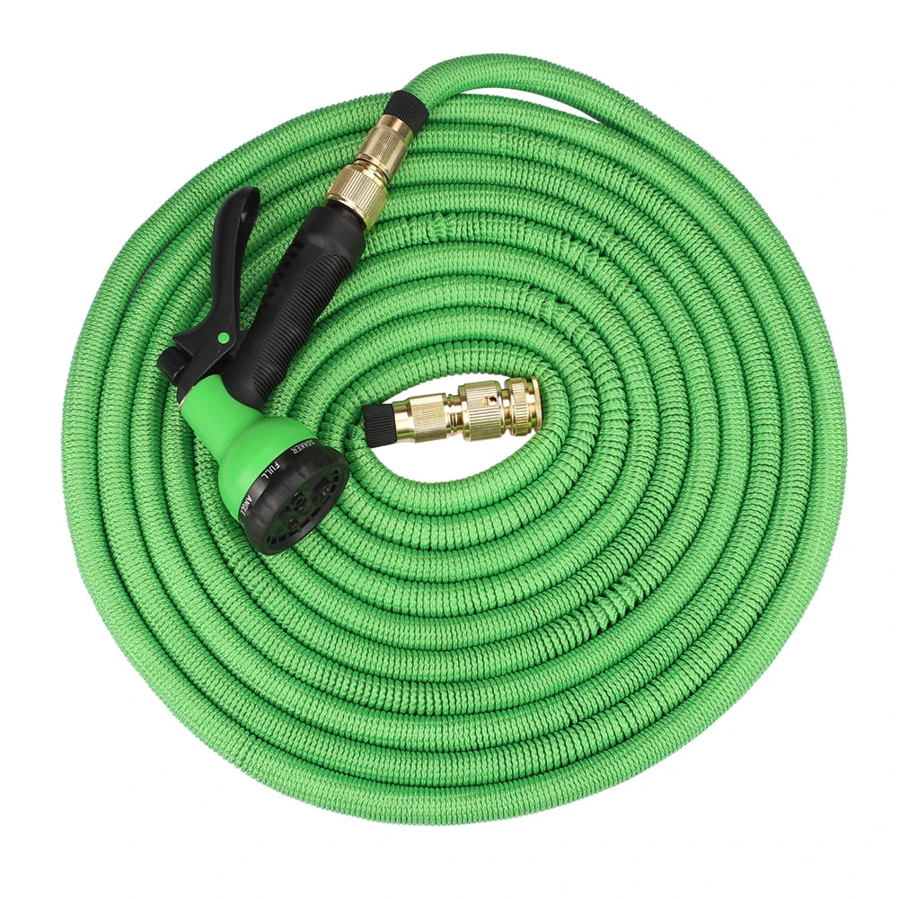 Expandable Garden Hose 25ft–150ft with Nozzle Lightweight, no-kink, durable flexible hose expands when filled, shrinks for easy storage.
Perfect for car washing, garden watering, patio cleaning.