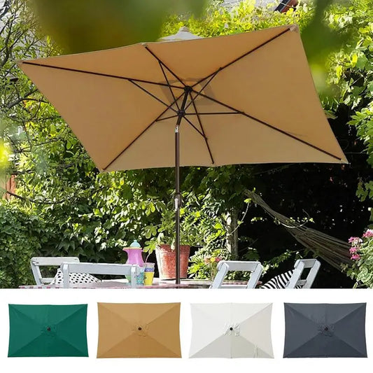 Rectangular Parasol Cloth Replacement 200x300cm Outdoor Backyard Garden Rainproof Square Patio Umbrella Cloth Replacement Canopy