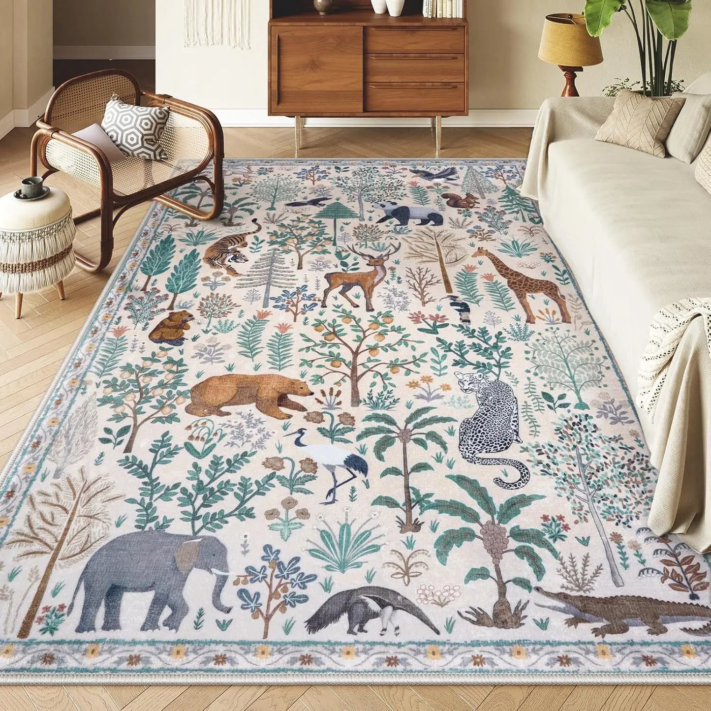 Vintage Peacock Large Area Living Room Carpet Animal Anti Slip Sofa Coffee Table Floor Mat Washable Bedroom Bedside Home Rug 러그
