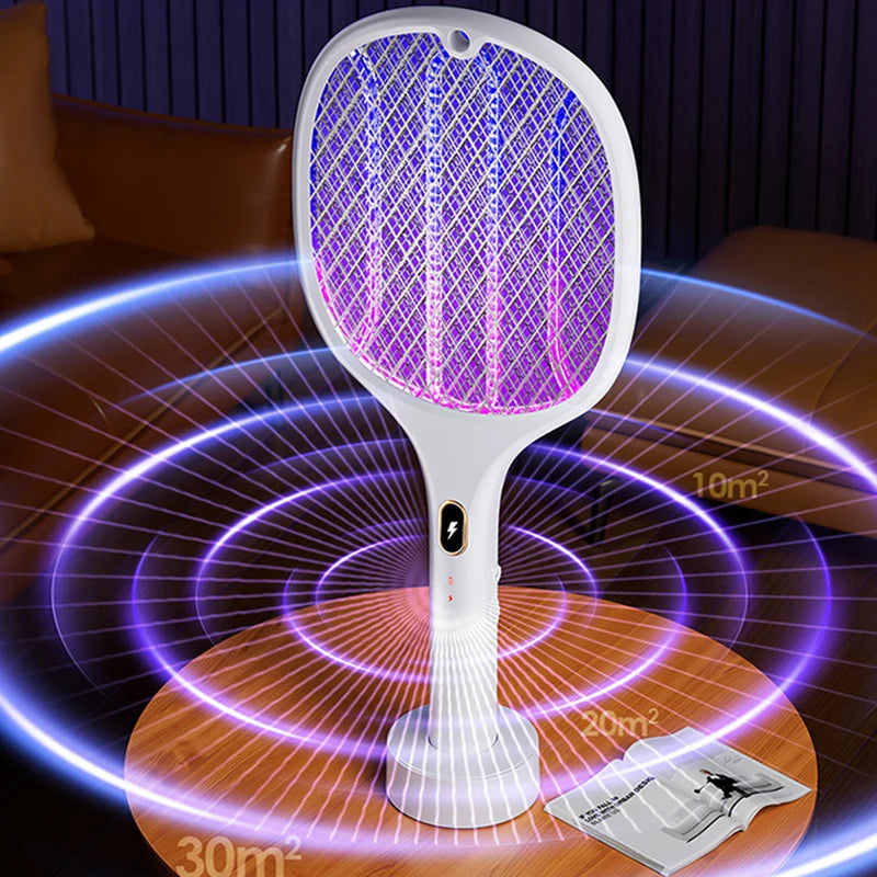 Multi Functional Bug Zapper Racket Usb Rechargeable Mosquito Killer Safe 3 In 1 Electric Mosquito Swatter Pest Control Supplies