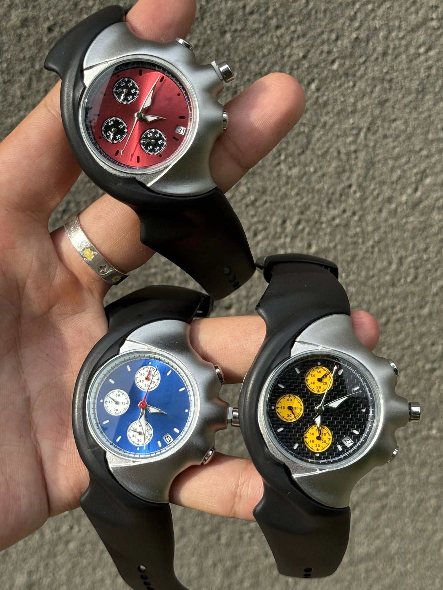 Genuine KIOSK special-shaped watch non-Oak style three-eye crush European and American rare ins boys niche gift