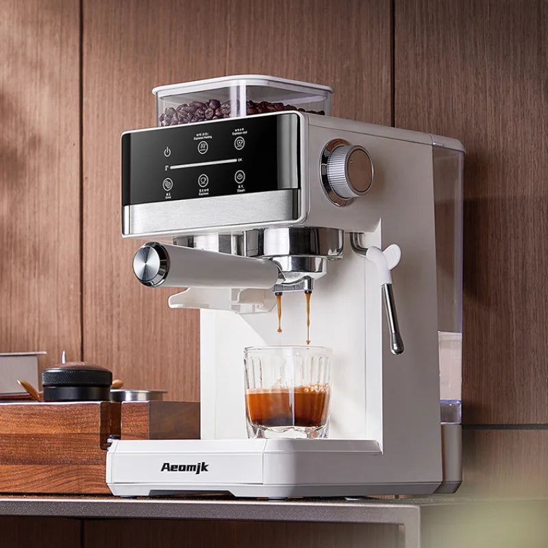 Semi-automatic Grinding and Extraction Espresso Machine, Steam milk espresso coffee machine, Can Extract Cold/hot Coffee