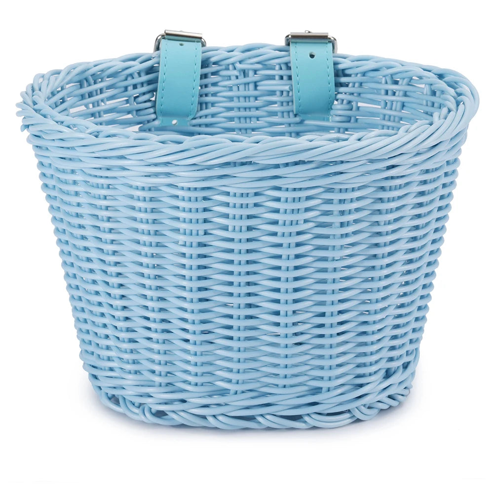 Kids Bike Basket Cycling Handlebar Pouch Bicycle Wicker Baskets Child Scooter Front Storage Basket Children Bike Carrier Bags