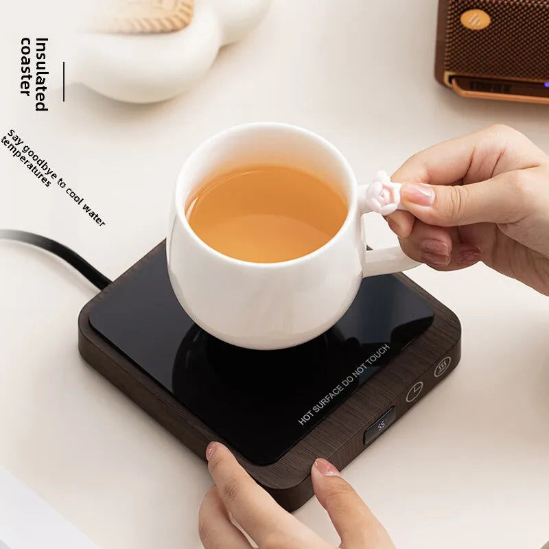 220V Cup Heater Coffee Mug Warmer 20W Electric Hot Plate Tea Maker 5 Gear Temperature Warmer Coaster Heating Pad For Milk Tea