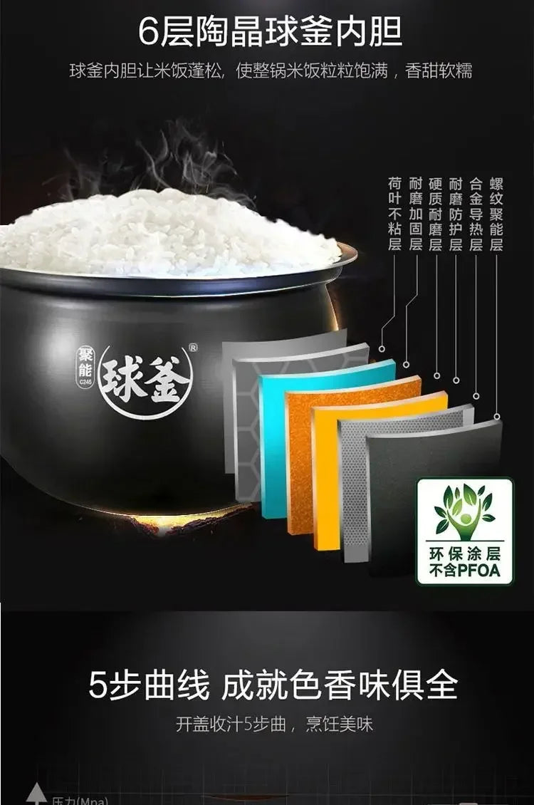 Supor Electric Pressure Cooker High Pressure Cooker Household Double Tank 6L Large Capacity Multi-function 5-8 People
