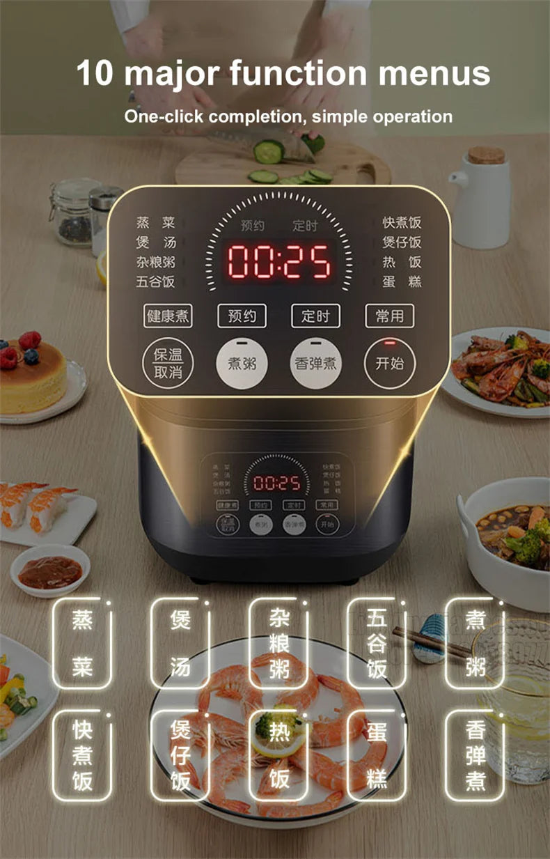 SUPOR 3L-5L Electric Rice Cooker Household Smart Multifunction Soup Rice Cooking Machine Non-stick Liner For 2-11 Person