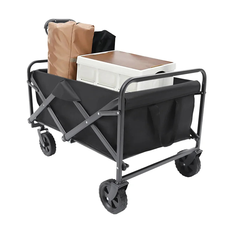 Foldable Garden Trolley Handcart Cart Tool Transport With 4 Wheels For Camping Beach Garden Shopping Outputs Load 80-150 kg Size