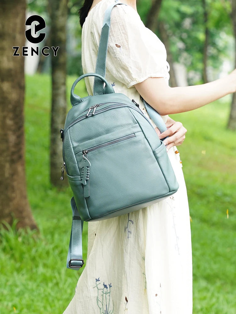Soft Leather Women’s Backpack Large Capacity Crafted from premium cowhide leather with wide shoulder straps and multiple pockets. Stylish, durable, and perfect for everyday use.