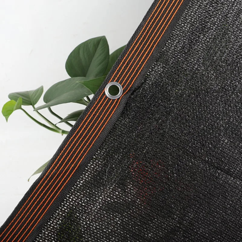 6X6m Black Shade Cloth with Grommets Sunblock Mesh Cover Anti-UV Garden Balcony Plant Sunshade Net Outdoor Greenhouse﻿﻿﻿﻿﻿﻿﻿﻿﻿﻿