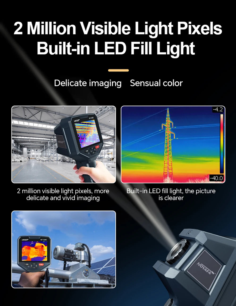 Noyafa NF-526E Professional Thermal Imager 256x192 Infrared Thermal Camera High Sensitive Infrared Thermal Imager for Repair