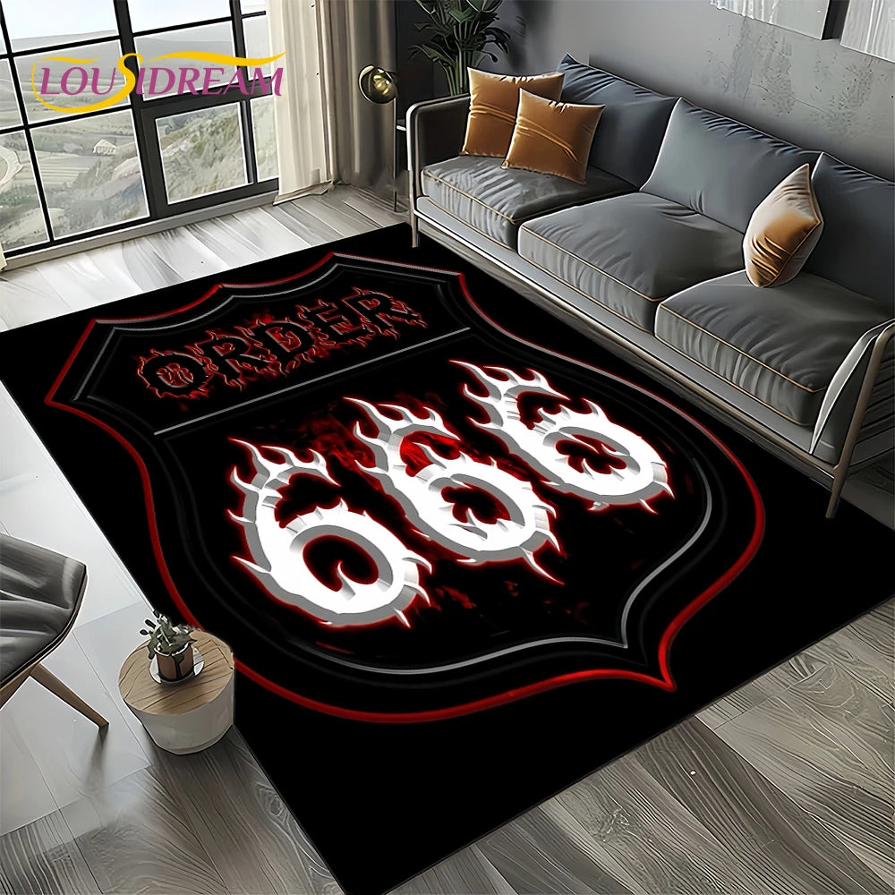 Retro America Historic Route 66,Mother Road,mãe EstradaCarpet Rug for Living Room Bedroom Home Sofa,Area Rug Non-slip Floor Mat