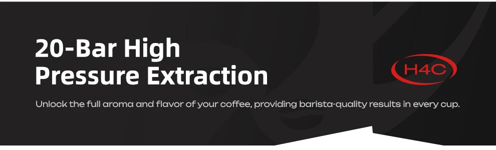 HiBREW H4C Portable Espresso Coffee Machine Wireless Heating Removable Battery Barista Ground Coffee Bottomless Extraction