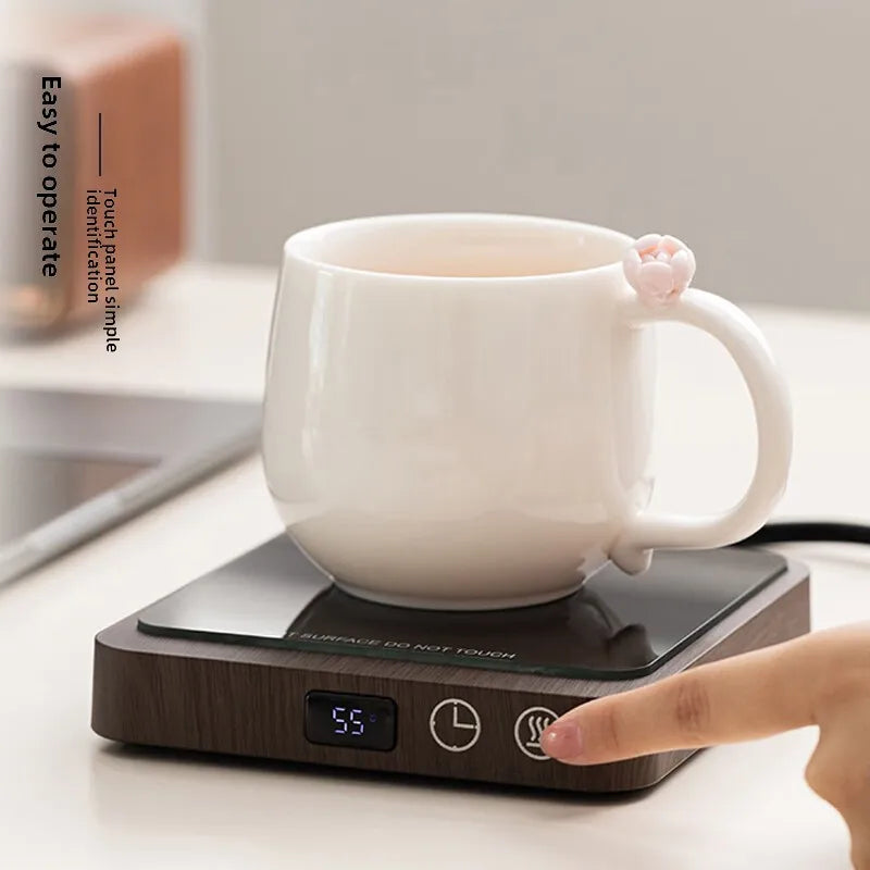 220V Cup Heater Coffee Mug Warmer 20W Electric Hot Plate Tea Maker 5 Gear Temperature Warmer Coaster Heating Pad For Milk Tea