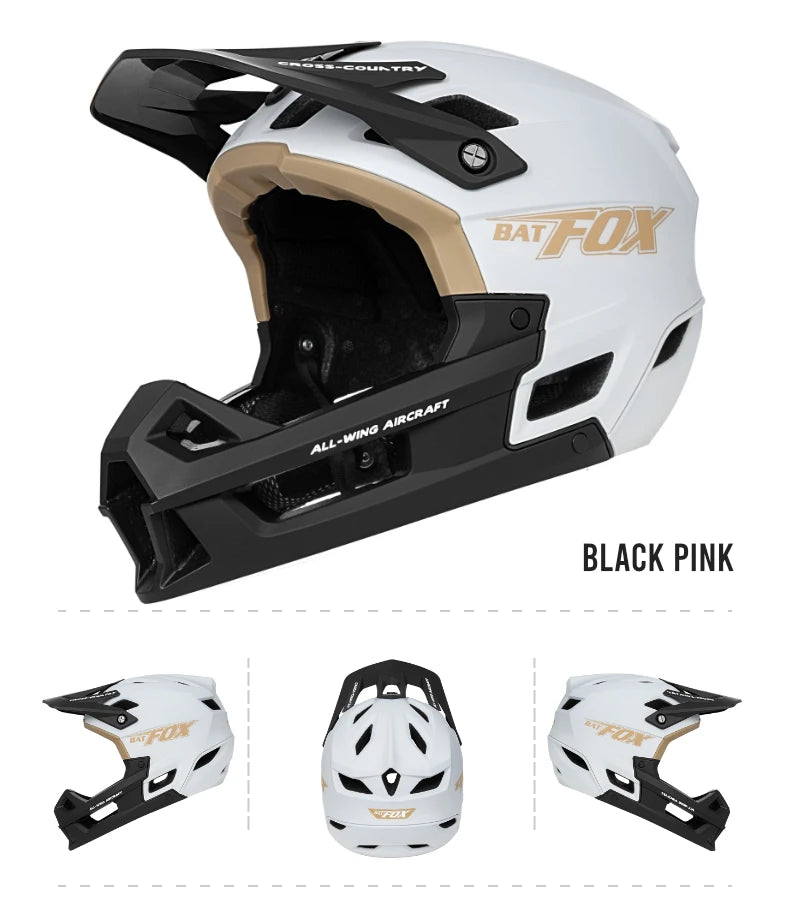 Full-Face Mountain Bike Helmet – Off-Road Certified Integrally molded helmet designed for cycling safety and comfort. Ideal for mountain biking and off-road riding adventures.