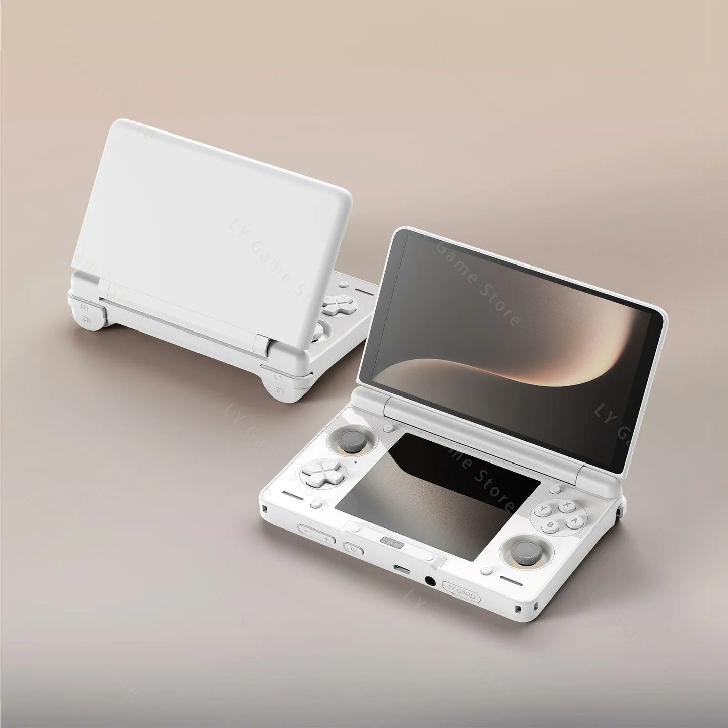Thor 6” Handheld Gaming Console Dual OLED Screens Powered by Qualcomm Snapdragon CPU and Android 13, with a 6000mAh battery and hall stick controls for an immersive gaming experience on the go.
