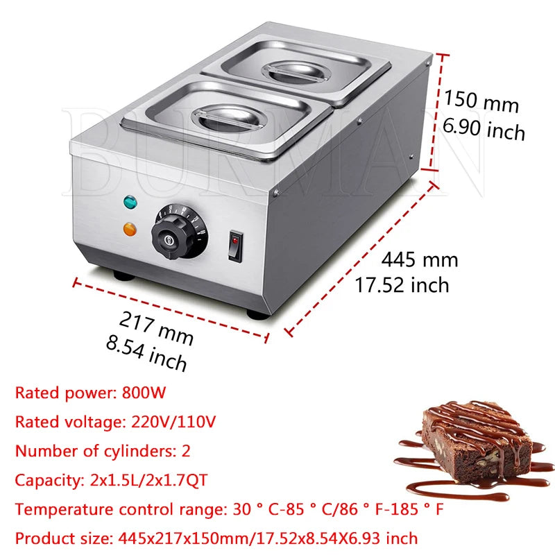 Electric Chocolate Melting Machine Furnace Tempering Machine Heating Stove 110V 220V