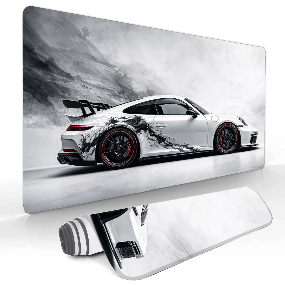 Red classic performance car Mouse Pad Desk Mat Non-Slip Gaming mats pc accessories keyboard mousepad Office carpet Extended pad