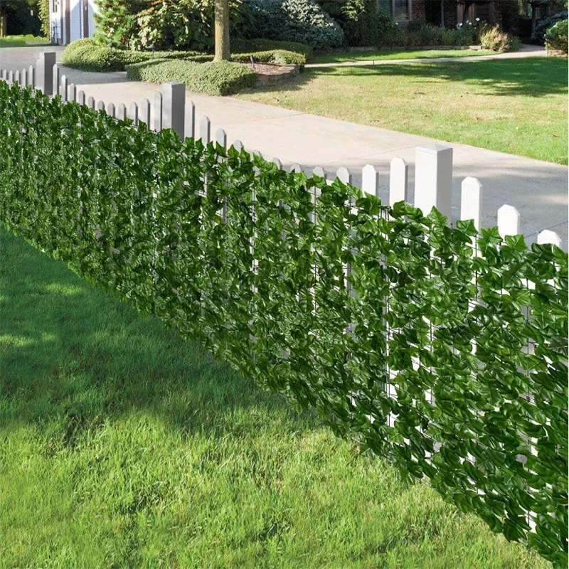 Artificial Leaf Privacy Fence Screen  Fake Hedge Panels Balcony Screen Ivy Leaves Fence Screen for Wall Garden Patio Decor