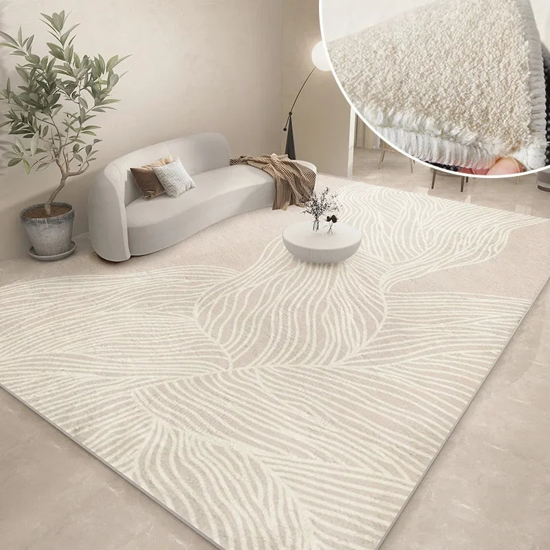 Thickened Study Carpet Modern Abstract Carpets for Living Room Home Washable Plush Floor Mat Minimalist Bedroom Decor Art Rug