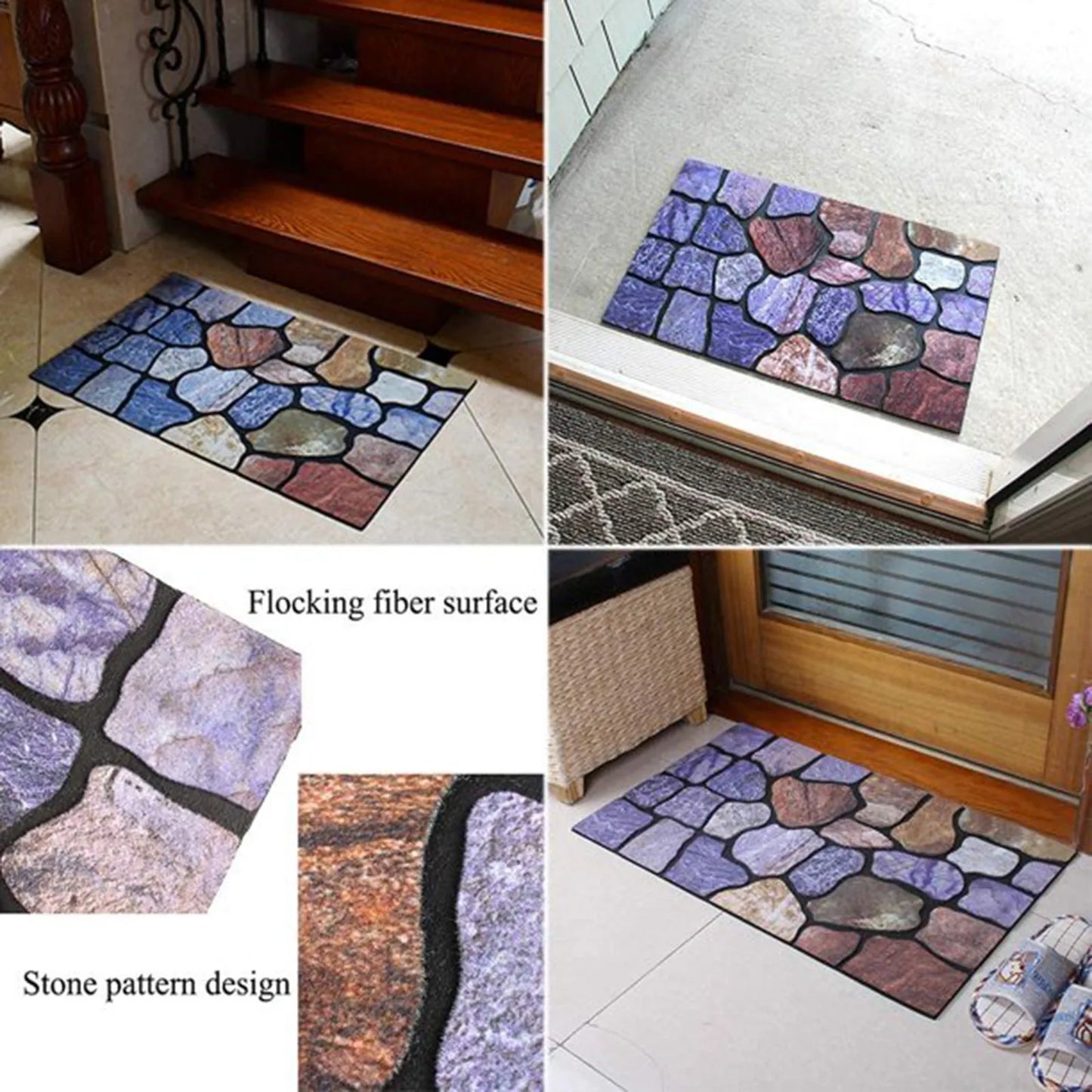 Outdoor Welcome Mat At The Front Door Entrance Non Slip Rubber Doormat Heavy Doormat Shoes Scraper Indoor Low-key Floor Mat