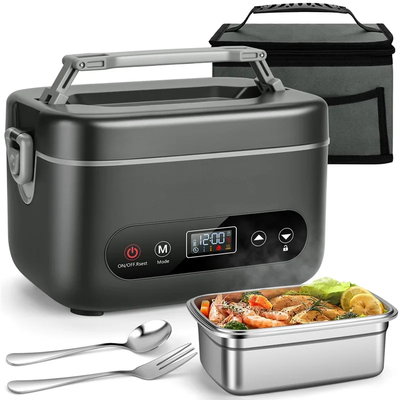 B89B-1.2L Cordless Electric Lunch Box - 20000Mah Rechargeable Portable Food Warmer With 5-Sided Heating, For Office,Outdoors
