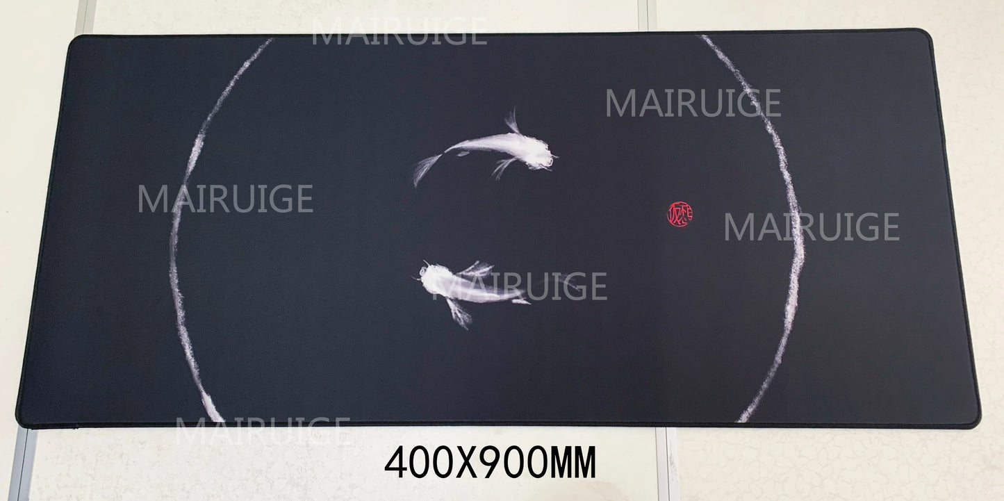 Yin Yang Fish Koi Multi-size Mouse Pad Chinese Style GamerLarge Office Keyboard MouseMat Black White Carpets Mousepad for Laptop