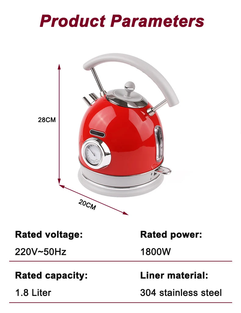 Long Spout Mouth Electric Kettle Stainless Steel Hot Water Temperature Control Meter Display Heating Boiler Pot Boiling Teapot