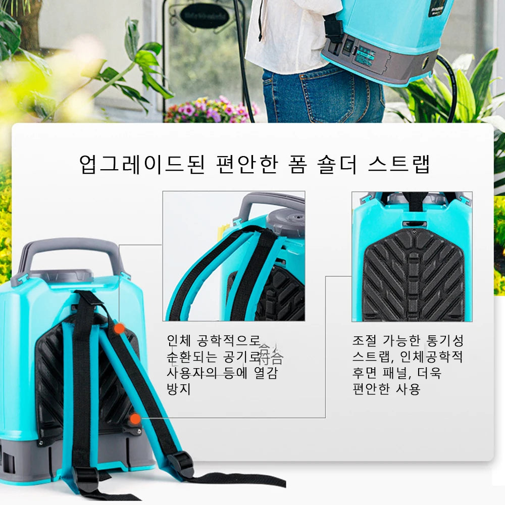 DIVEDEER 8L-10L New Garden Electric Sprayer Double Pump Hybrid Sprayer Household Agricultural Backpack High Pressure Sprayer