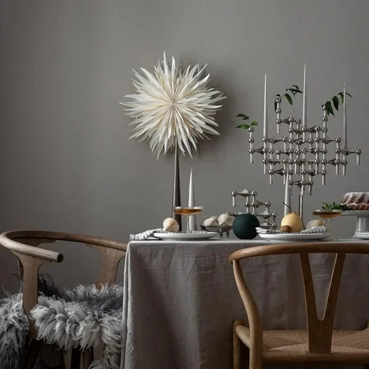 Metal Molecular Structure Candle Holder Nordic Silver Candlestick Centerpiece Living Room Decoration Gift Home Decore Candelabra