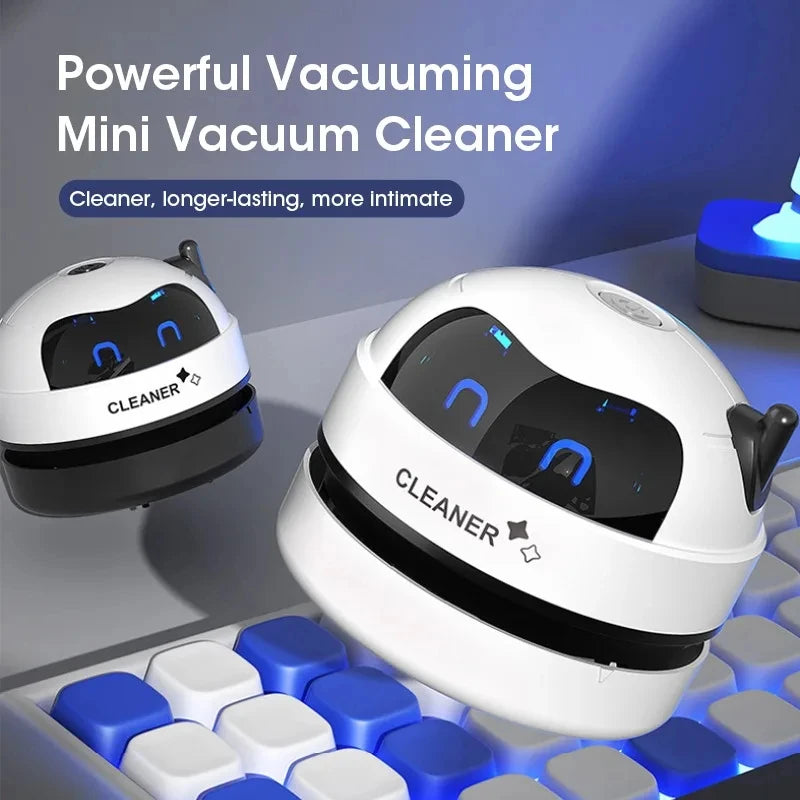Handheld Mini Vacuum Cleaner - USB Rechargeable Cordless Desktop Dust & Crumbs Sweeper for Home/Office/Keyboard