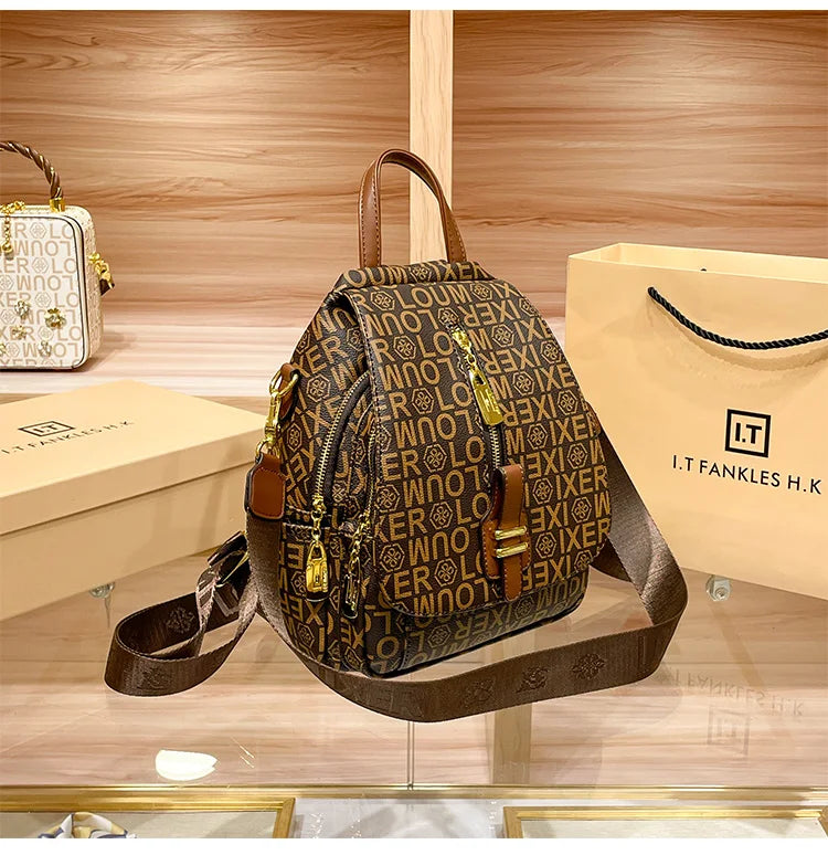 Women’s Fashion Leather Backpack Travel Ready Stylish and durable design, perfect for everyday use, school, or travel.