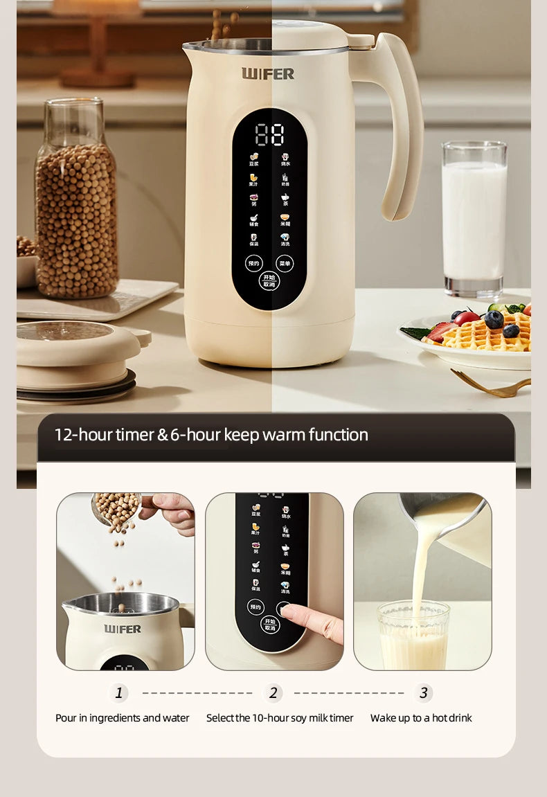 Automatic Soy Milk Machine Electric Juicer Blender Multifunctional Wall Breaking Machine Soybean Milk Maker Breakfast Machine