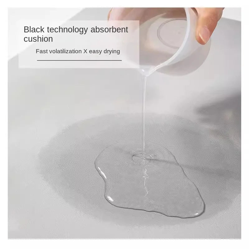 Cartoon funny expression irregular bathroom non-slip mat toilet door absorbent floor mat household diatom mud floor mat