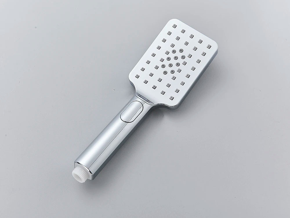 Black Display Thermostatic Shower Faucet Set Rainfall Bathtub Tap With Bathroom Shelf Water Flow Produces Electricity