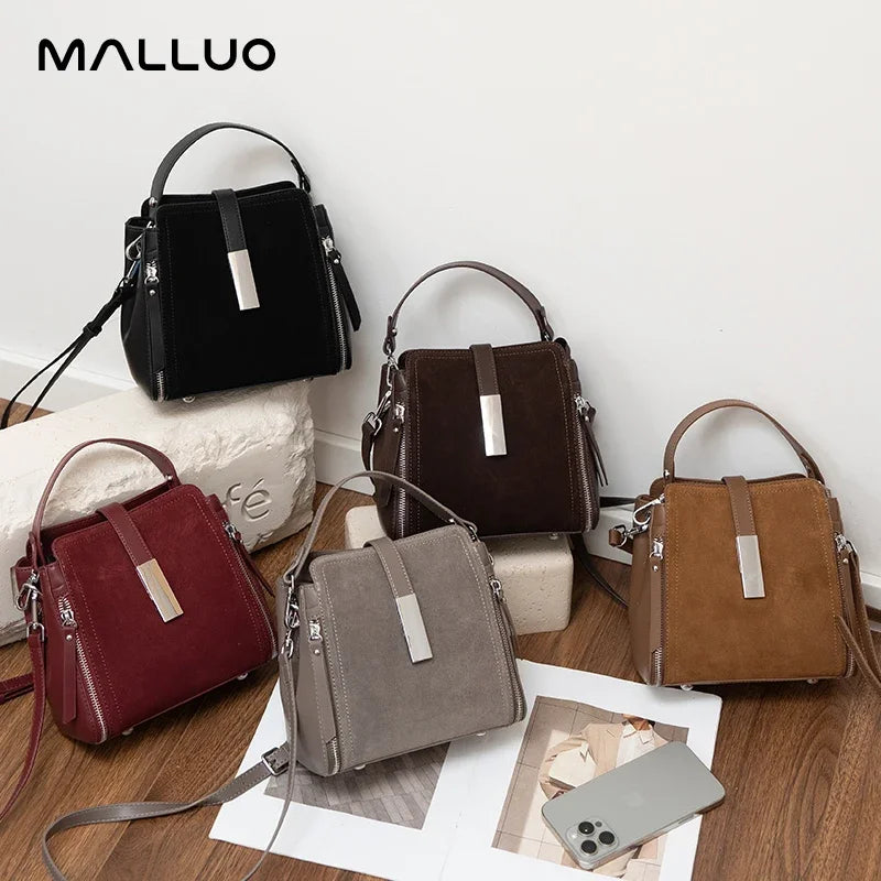 Winter Vintage Suede Leather Women’s Bag – Luxury Cowhide Design Elegant shoulder and crossbody handbag with a timeless vintage look. Soft, durable, and perfect for stylish winter wear.