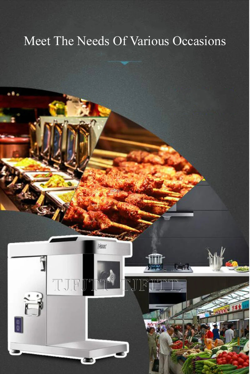 Commercial Meat Slicing Machine Meat Slicer Electric Meat Cutting Machine 1500W Large Power Meat Mincer