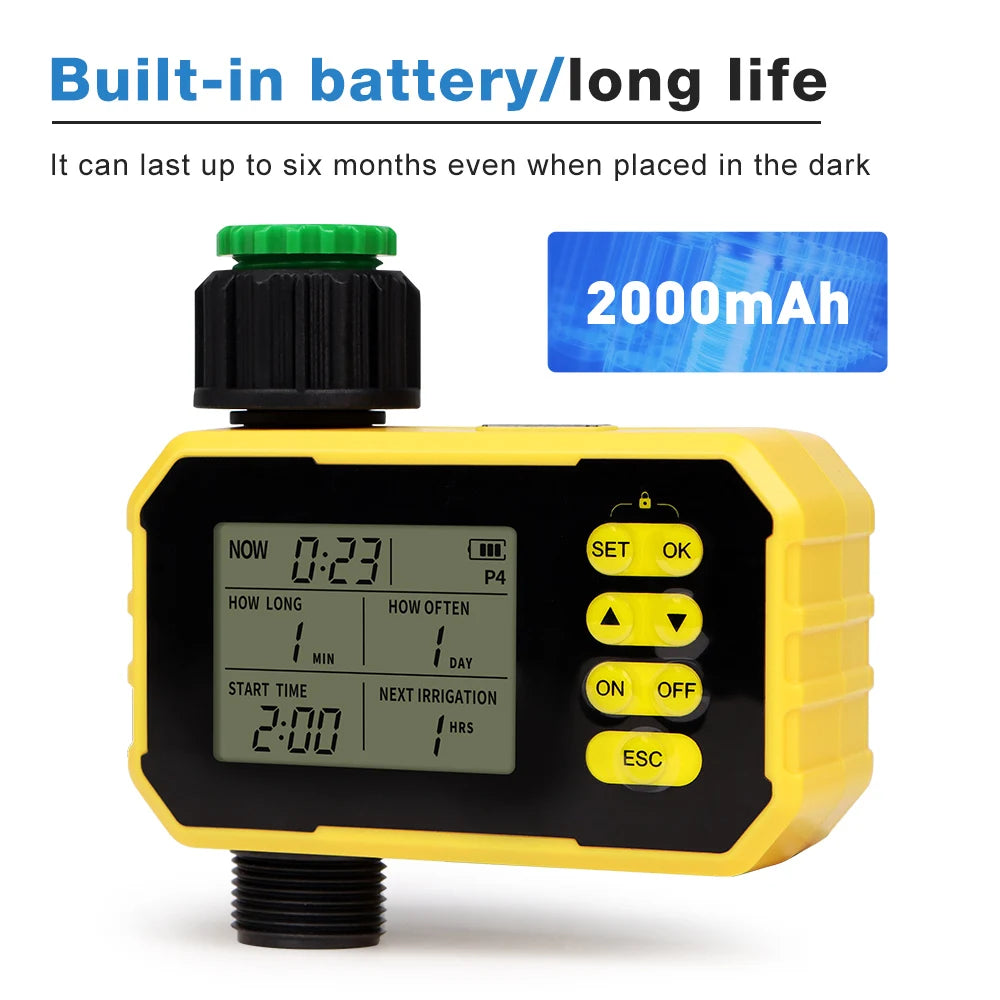 WIFI Solar Irrigation Timing Controller Smart Automatic Irrigation System for Garden Tap Valve Controller with Rain Sensor