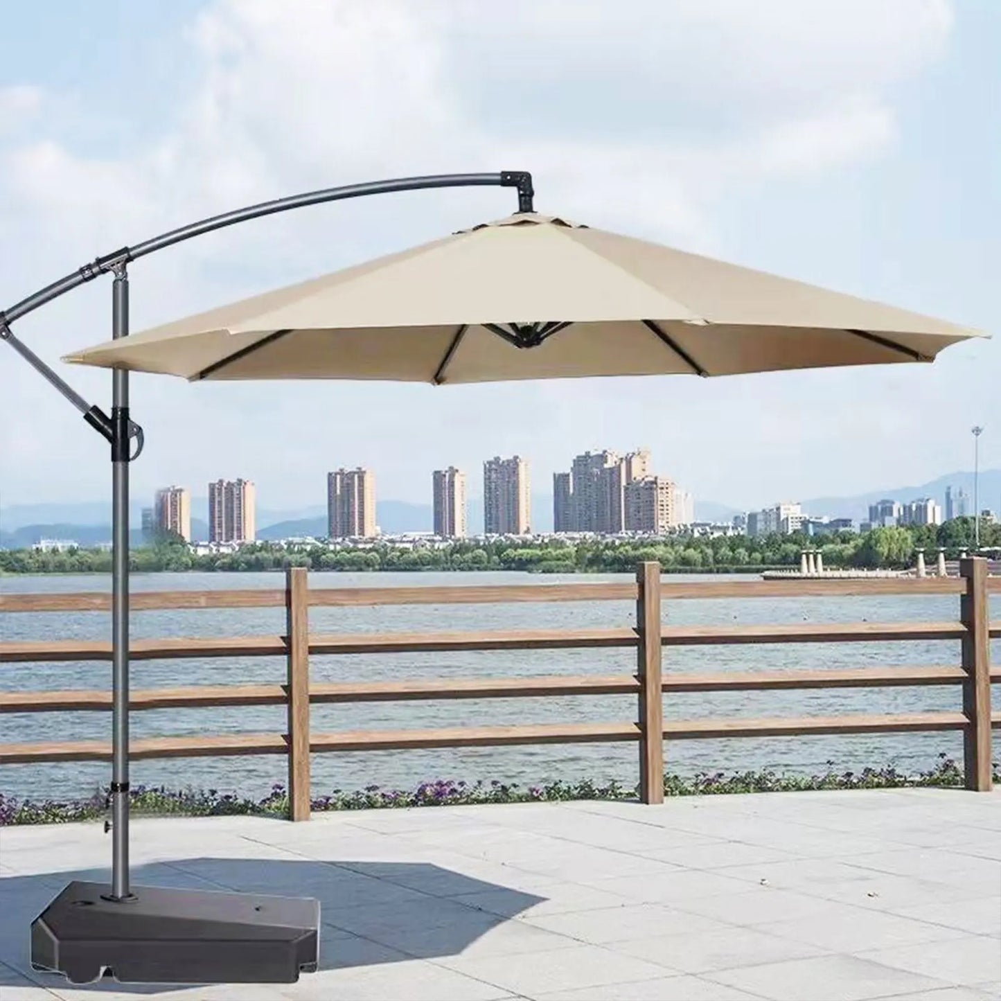 2/2.7/3m UV Protection Parasol Sunshade Umbrella Cover Garden Umbrella Cover Waterproof Beach Canopy Replacement Cover 6/8Ribs
