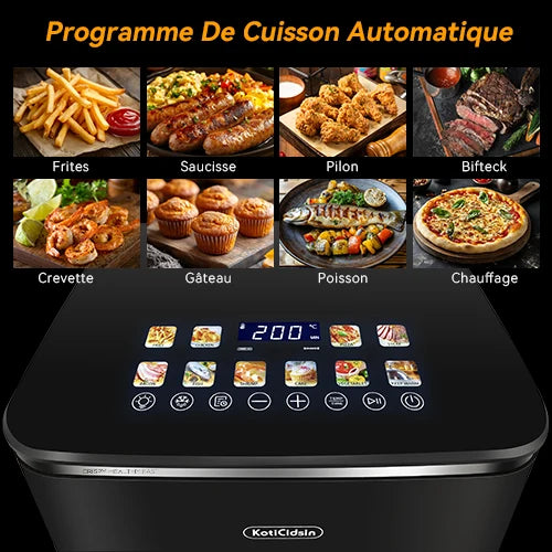 Air Fryer-KOTICIDSIN-KotiCidsin - 11L-2000W-touch screen with visible window