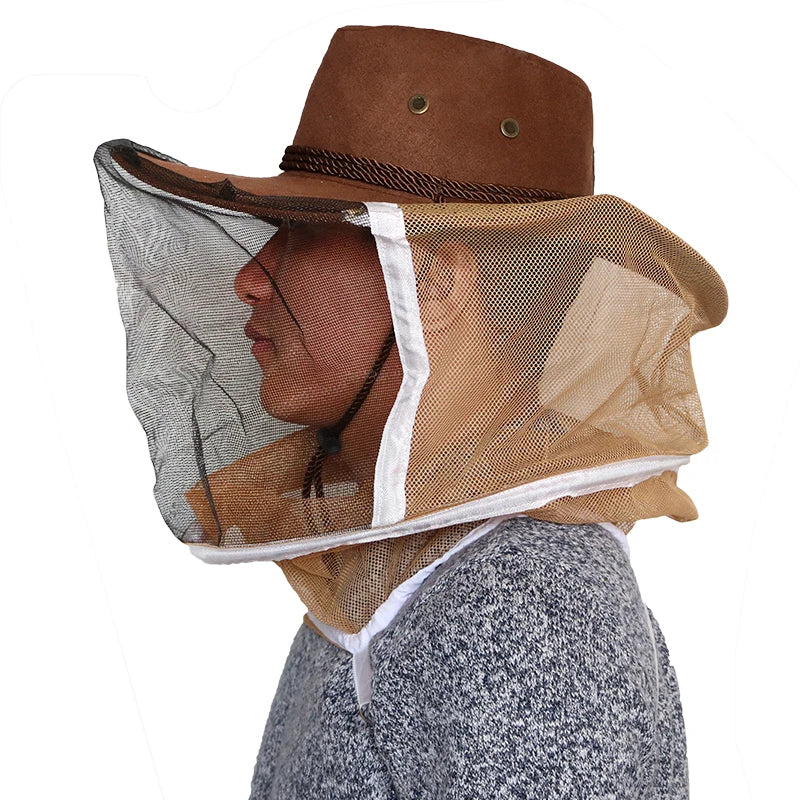 Beekeeper Protective Hat Anti Bee Fabric Nylon Net Yarn Hat Beekeeping Protector Cap Beekeeper Cowboy Comfortable Design